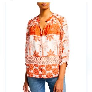 Johnny Was Rhonda button front blouse Size XS